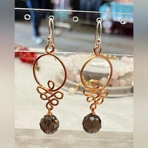 NWT AtriaMinerals copper wire earrings